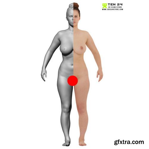 3Dscanstore - Colour Female 03 Pose 01
