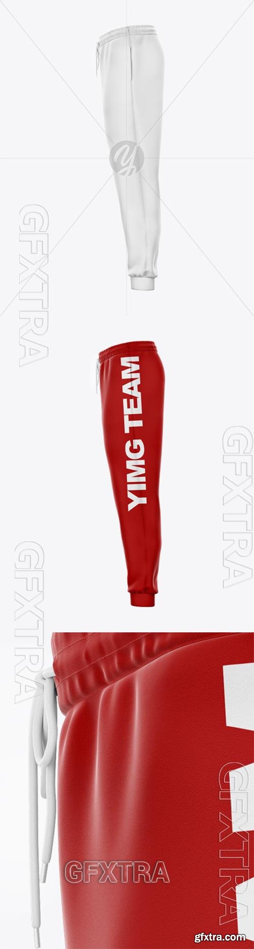 Sweatpants with Cord Mockup - Left Side View 56753 Sweatpants with Cord Mockup - Left Side View 56753