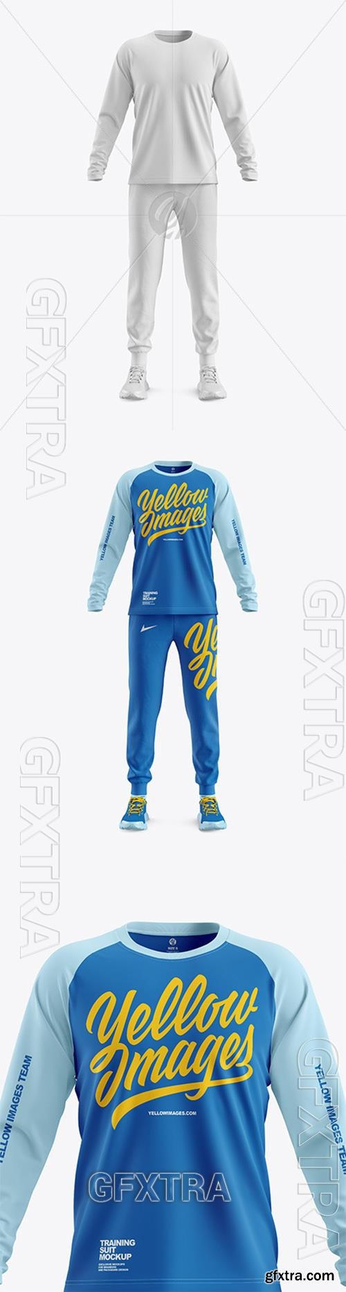 Mens Training Suit Mockup - Front View 56897