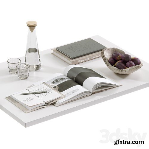 3dsky Pro - coffee table decor set 004