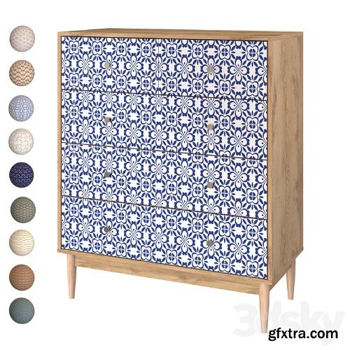 3dsky Pro - Chest of drawers Tyrone-1 Shell Lace Tulip