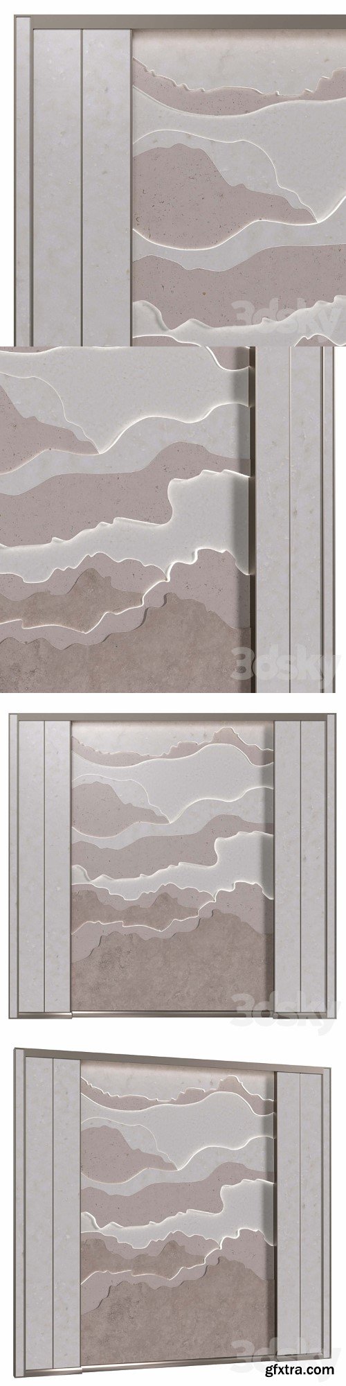 3dsky Pro - Headboard Stone wall panel