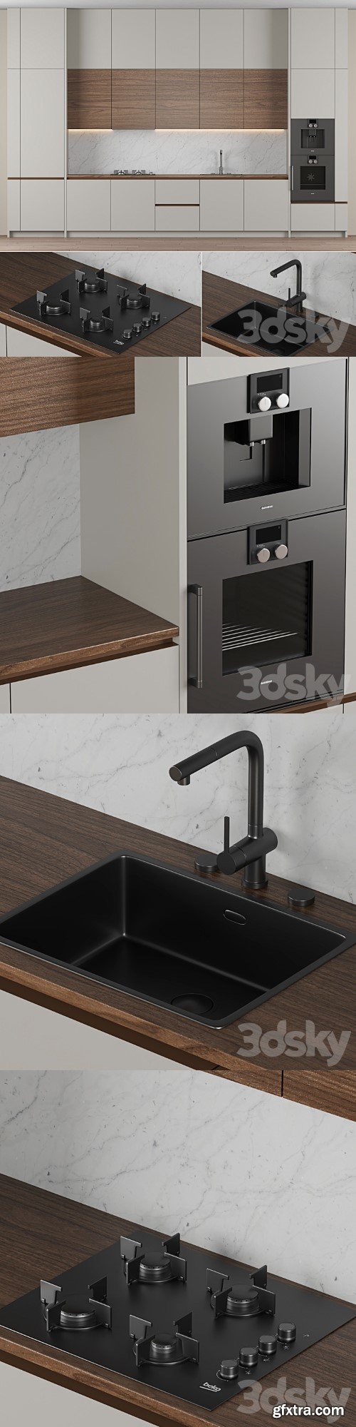 3dsky Pro - IVORY KITCHEN MODEL 3