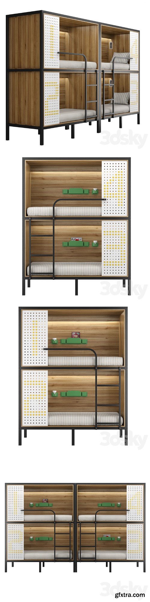 3dsky Pro - Bunk bed for hostel and dorm