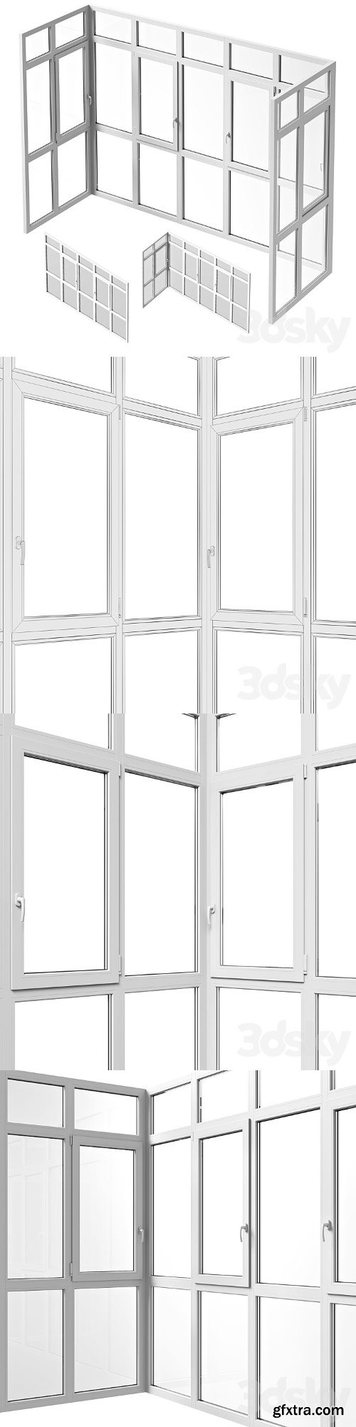 3dsky Pro - Balcony panoramic glazing