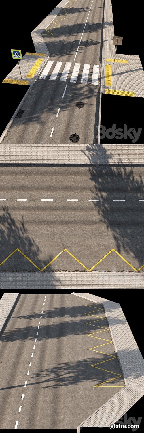 3dsky Pro - Broken road set3