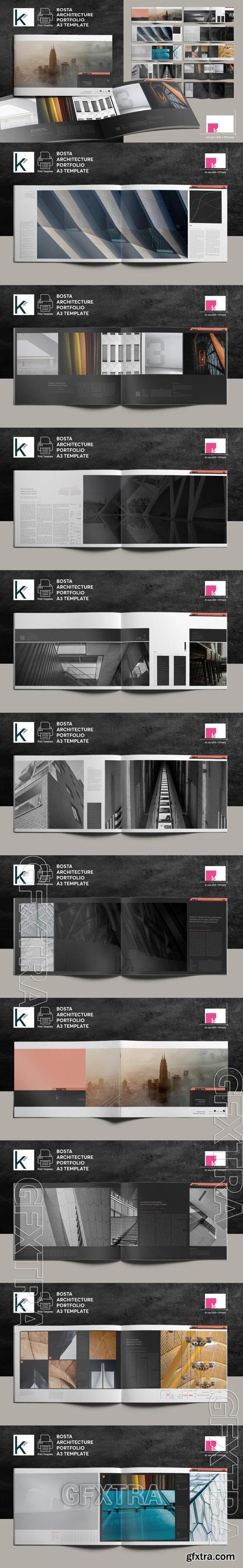 BoSTA Architecture Portfolio A3 Template T86V75P