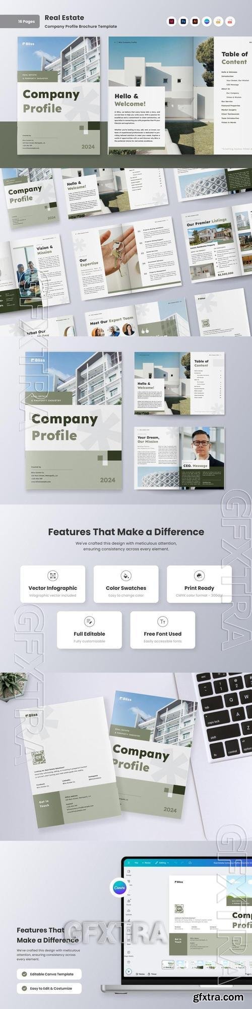 Modern Real Estate Company Profile Brochure HZNK96W