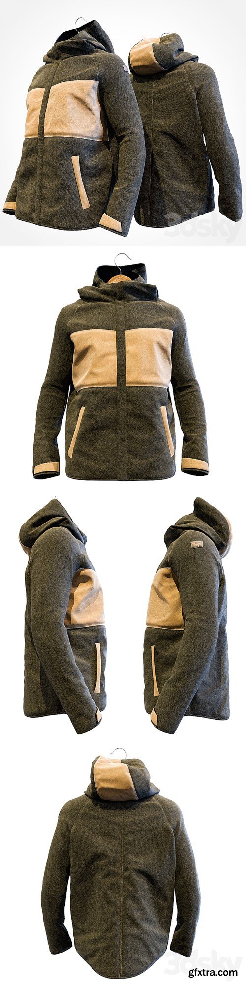 3dsky Pro - Wrangler winter two-tone textile jacket