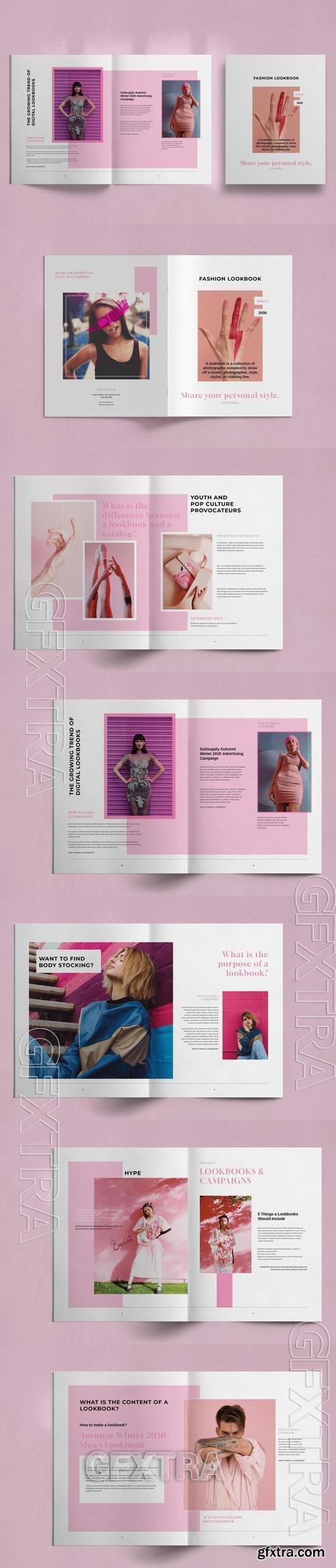 Pink Fashion LookBook Layout LQKWYWT