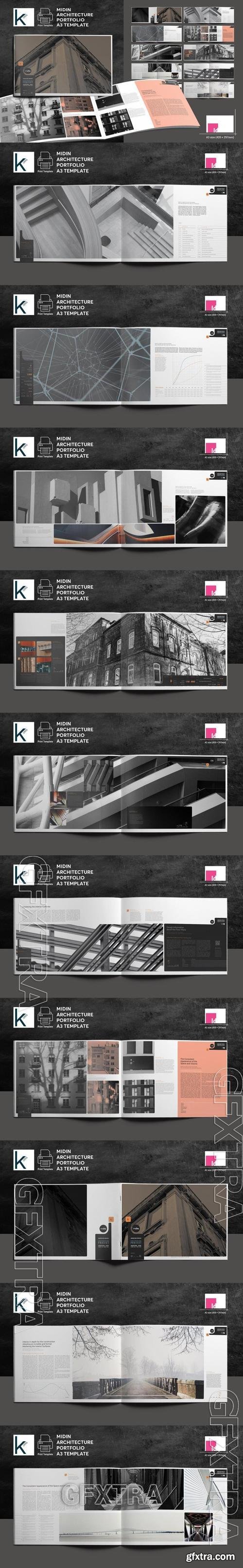 MiDIN Architecture Portfolio A3 Template L8HUD69