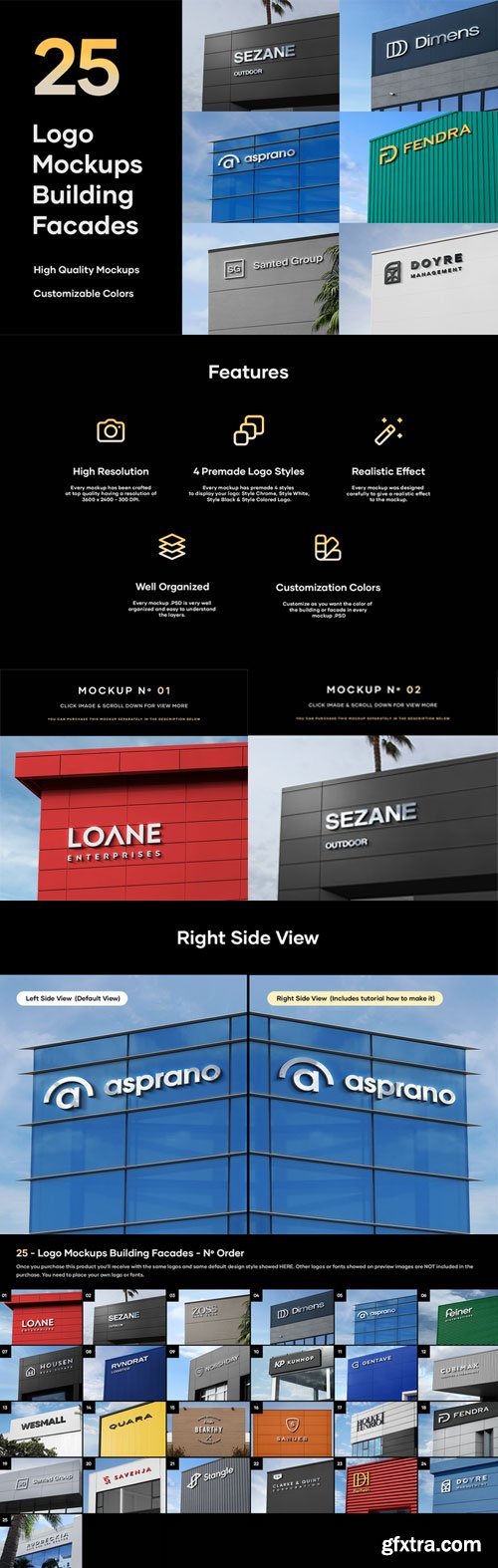 Asylab - 25 Logo Mockups Building Facades - V1 Asylab - 25 Logo Mockups Building Facades - V1