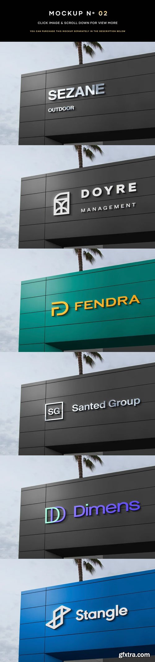 Asylab - 25 Logo Mockups Building Facades - V1