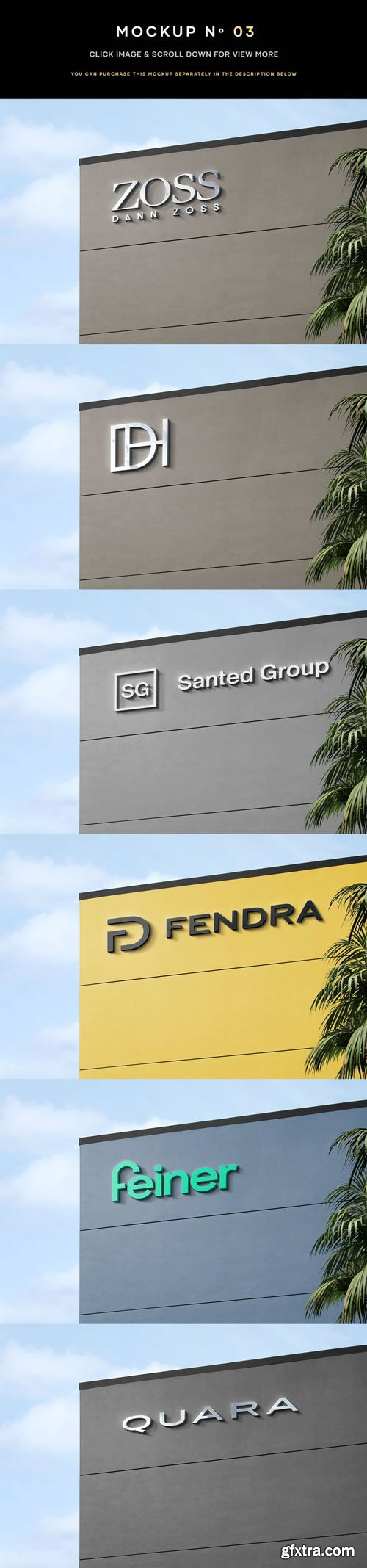 Asylab - 25 Logo Mockups Building Facades - V1