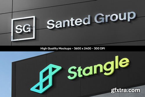 Asylab - 25 Logo Mockups Building Facades - V1