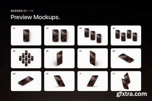 Asylab - iPhone 16 Pro - 24 Mockups Scenes