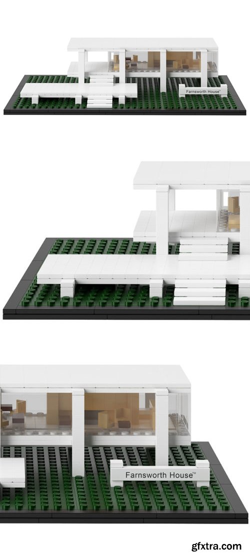 Farnsworth House for Lego - 3d Model