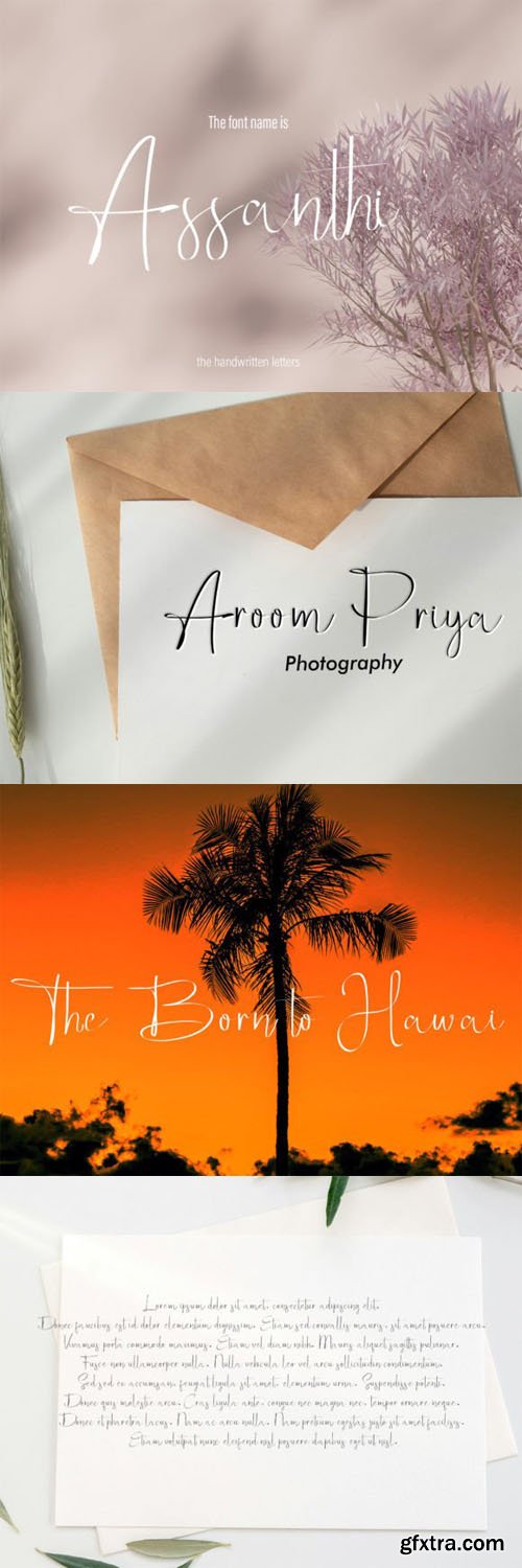 Assanthi - Handwritten Font Assanthi - Handwritten Font