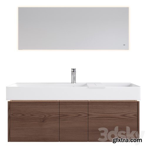 3dsky Pro - Wall-hung cabinet with sink GRANDE and mirror VETRATA, Kerama Marazzi