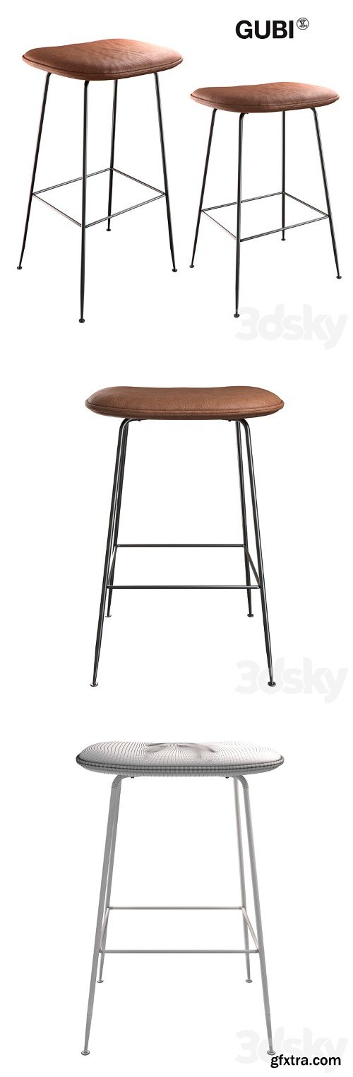 3dsky Pro - Gubi Beetle Bar Stool