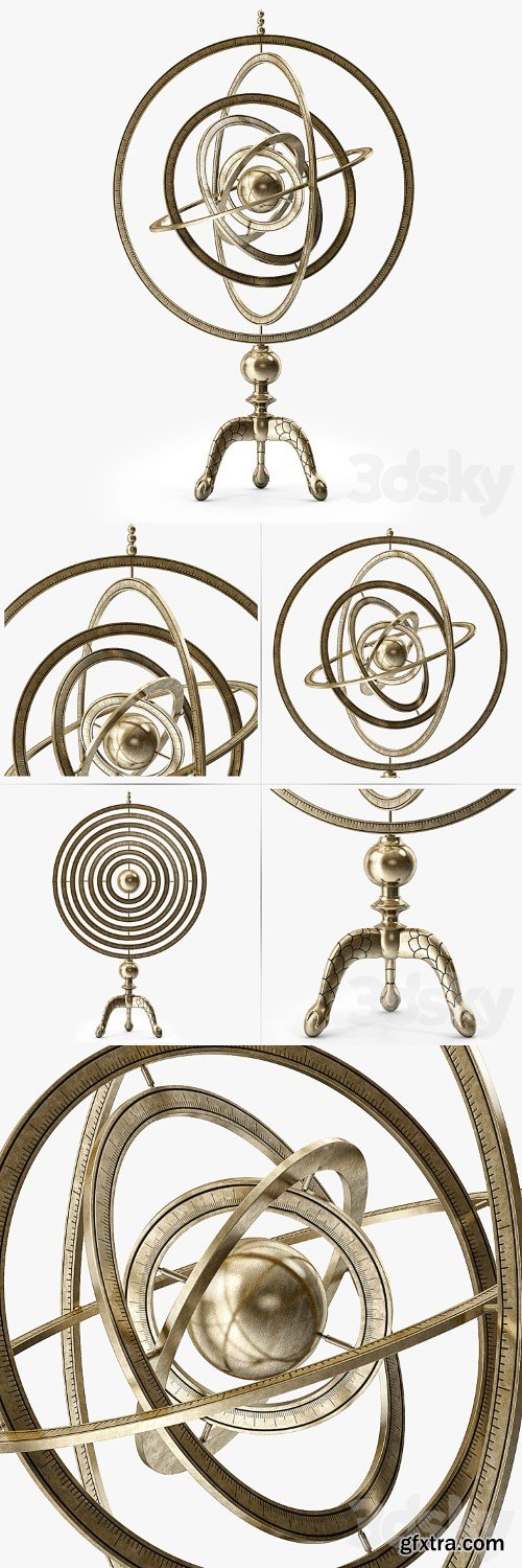 3dsky Pro - Arteriors Copernicus Armillary