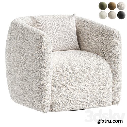 3dsky Pro - Bernhardt Aline Upholstered Swivel Barrel Chair
