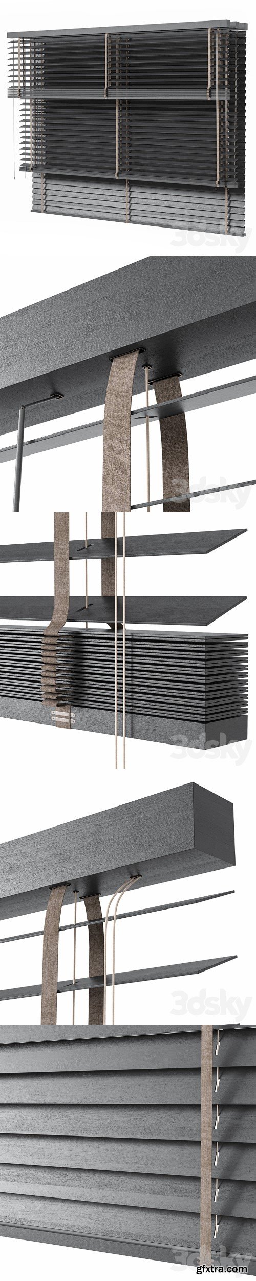3dsky Pro - Wooden blinds Set 19