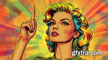 Vintage Style Illustrations of Pretty Womans in 1950's - 1