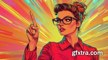 Vintage Style Illustrations of Pretty Womans in 1950's - 1