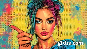 Vintage Style Illustrations of Pretty Womans in 1950's - 1