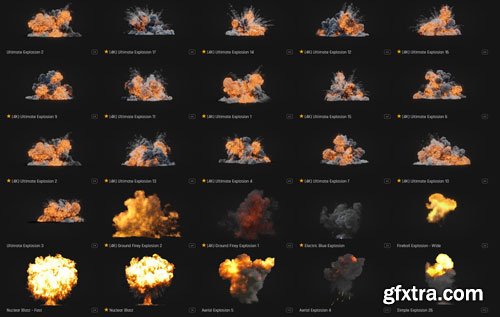 ProductionCrate - Ground Explosions - 148 4K VFX Items