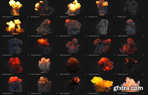 ProductionCrate - Ground Explosions - 148 4K VFX Items