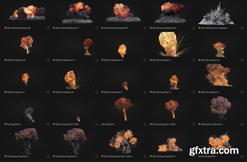 ProductionCrate - Ground Explosions - 148 4K VFX Items