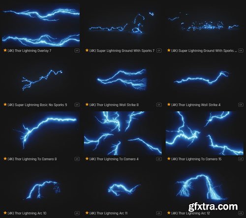 ProductionCrate -Super Lightning - 280 4K VFX Items