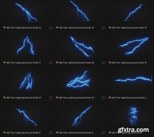 ProductionCrate -Super Lightning - 280 4K VFX Items