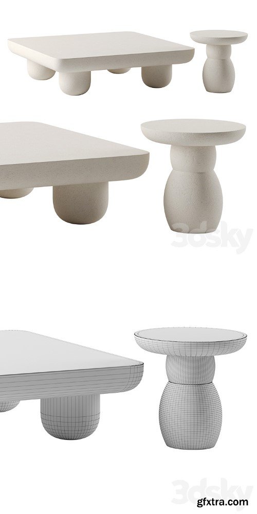 3dsky Pro - Clouded Coffee Tables by Lulu and Georgia