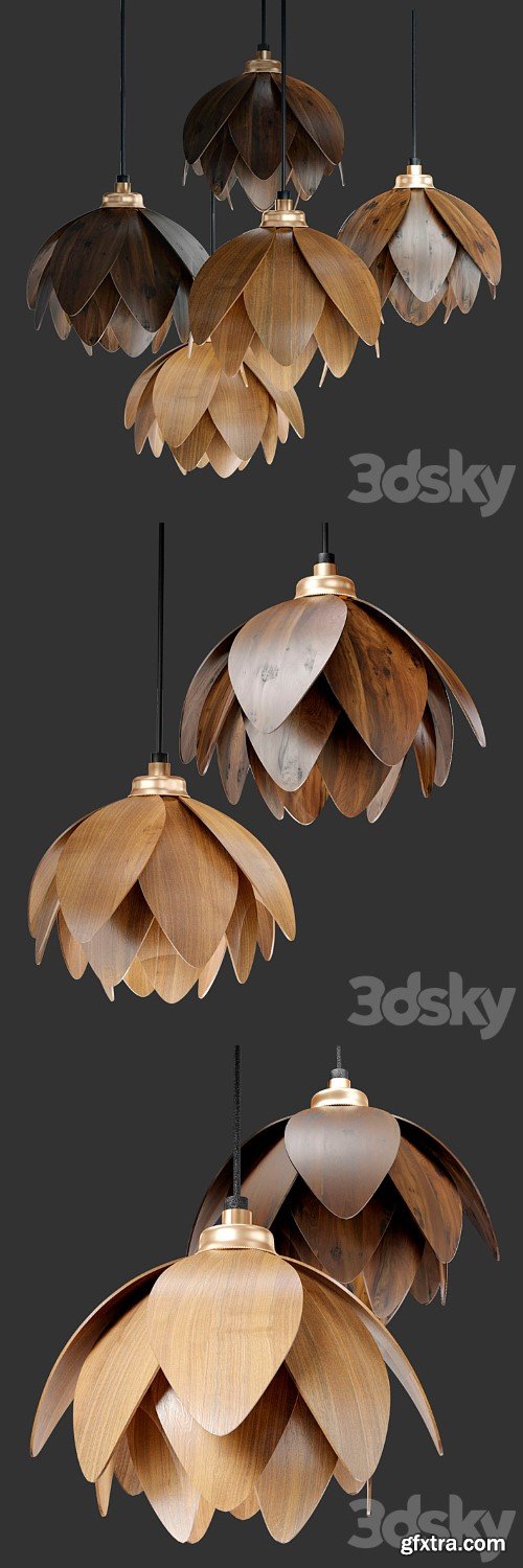 3dsky Pro - The Lotus bud pendant light