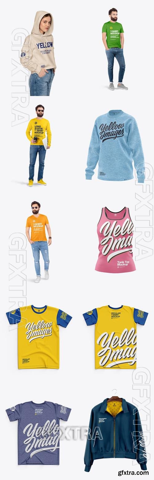 10 Apparel Mockup Bundle 2 - Yellowimages