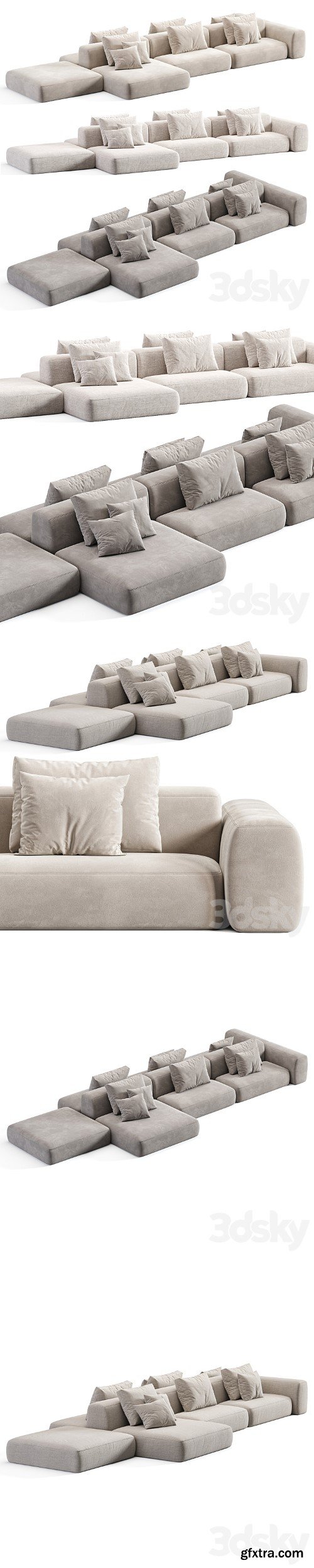 3dsky  Pro - Stone Sofa Modular Sofa By  Tamamm