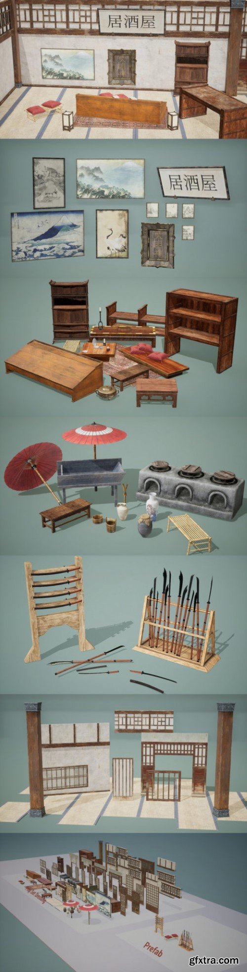 Fab - Feudal Japan Interior Props Vol1