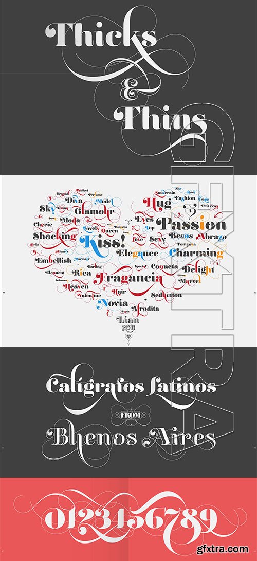 Reina Pro, Thicks &amp; Thins 8xOTF