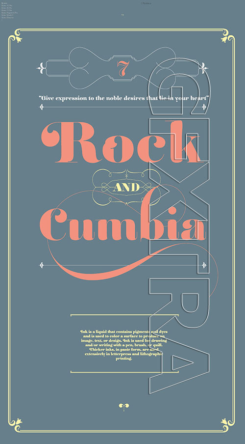 Reina Pro, Thicks &amp; Thins 8xOTF