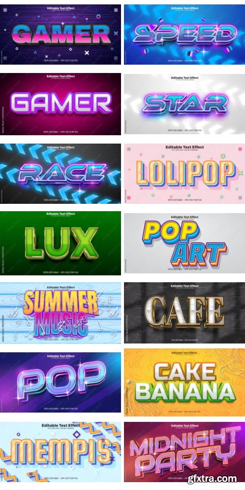 Editable Text Effect In Modern Trend Style 10 497xAI