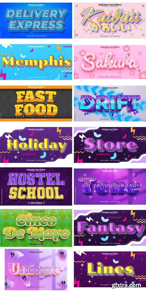 Editable Text Effect In Modern Trend Style 10 497xAI