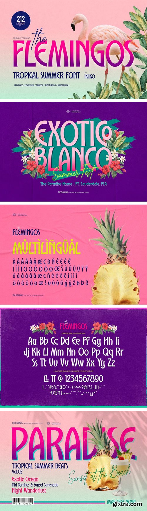 Myfonts - Pink Flemigos Font Family