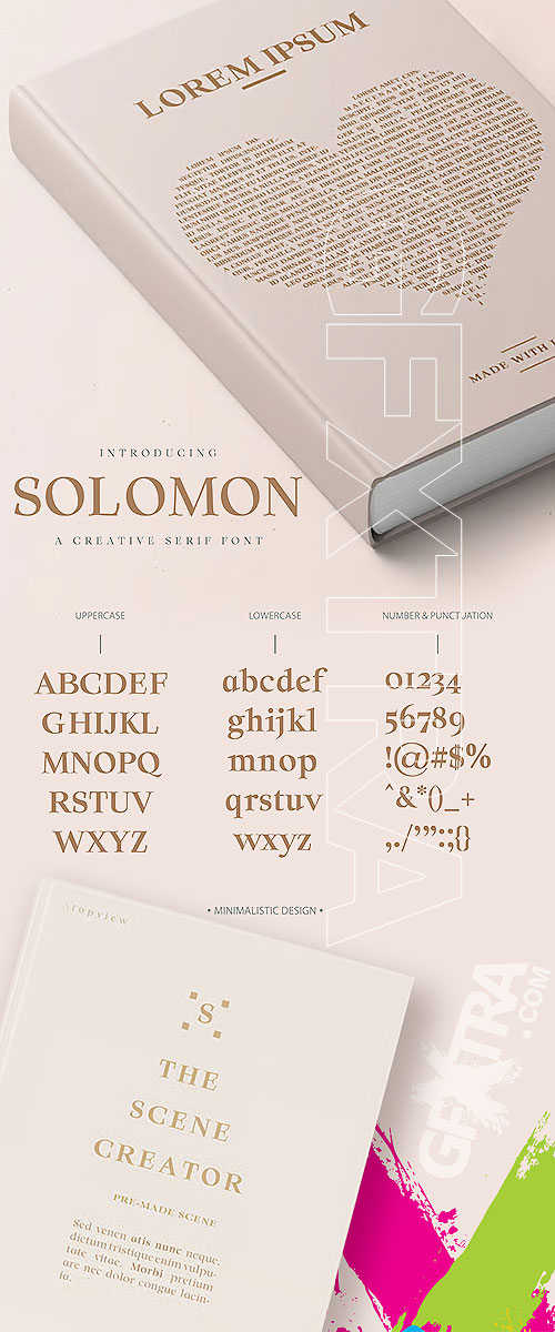Solomon Serif, Classy Unique 3xOTF, TTF and Web Font Kit
