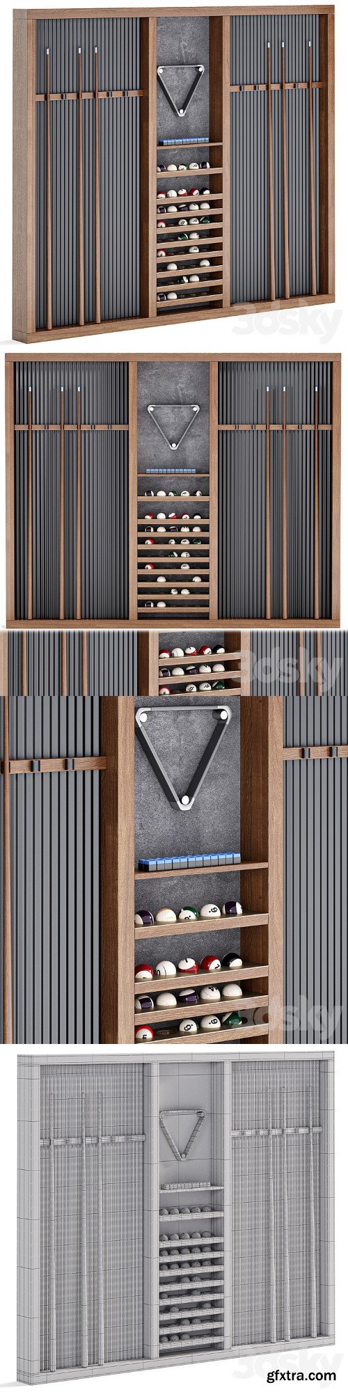 3dsky Pro - Billiard Wall Rack