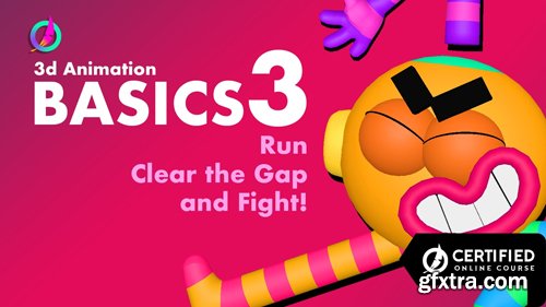Animawarriors - 3d Animation Basics 03 - Run, Clear the Gap and Fight!
