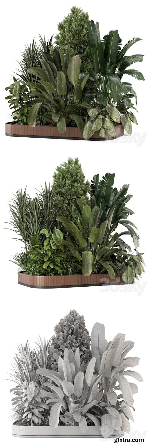 3dsky Pro - Outdoor Garden Set Bush and Tree 2615