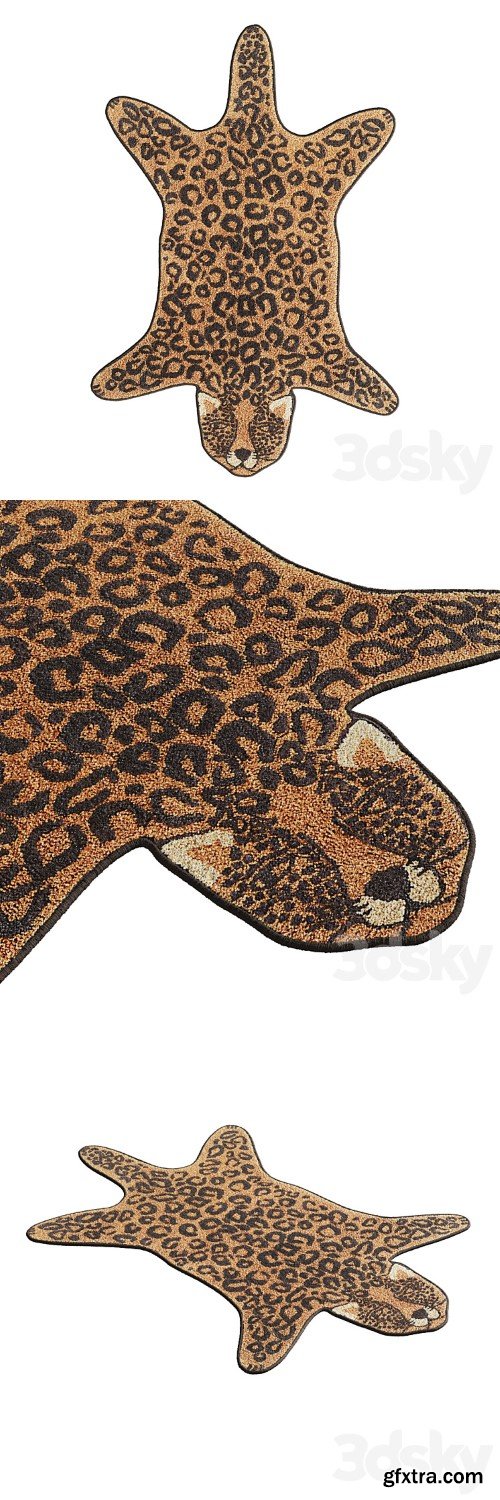 3dsky Pro - Miano Children\'s Rug with Leopard Print by La Redoute